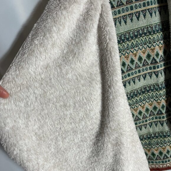 Hem & Thread Soft Sherpa Colorful Tapestry Vest Women’s Size Medium - Picture 2 of 9